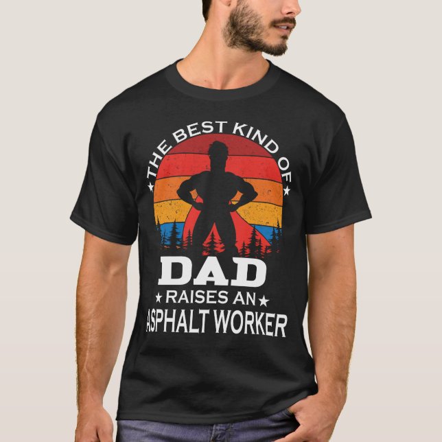 Asphalt Worker, bästa Pappa T Shirt (Framsida)