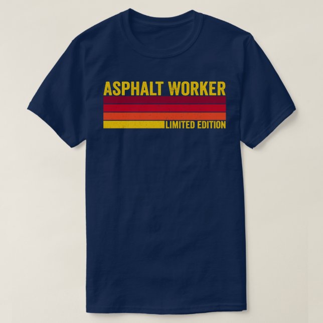 Asphalt Worker T Shirt (Design framsida)