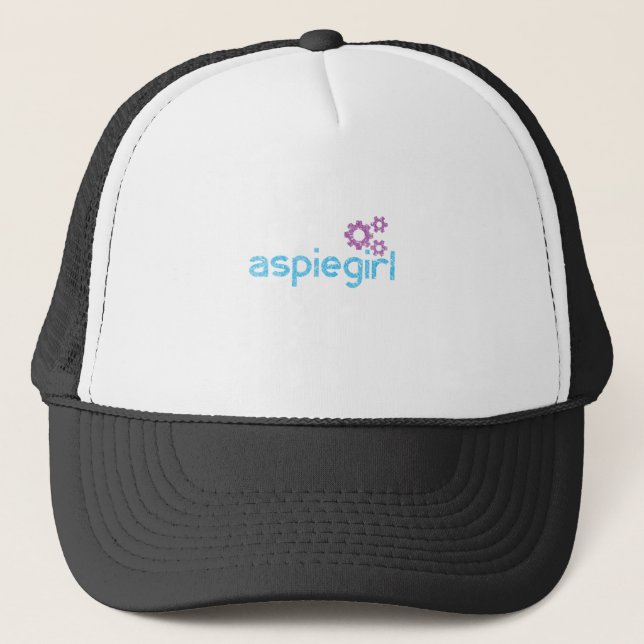 Aspiegirl kvinna med Aspergers Truckerkeps (Framsida)