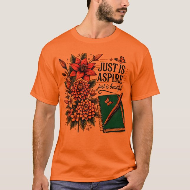 Aspire-design med blommor t shirt (Framsida)