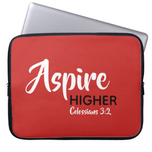 ASPIRE HIGHER Inspirational Christian Scripture Laptop Fodral