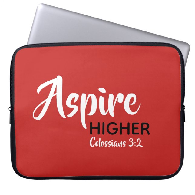 ASPIRE HIGHER Inspirational Christian Scripture Laptop Fodral (Framsidan)