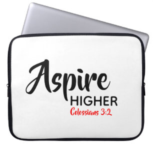 ASPIRE HIGHER Inspirational Christian Scripture Laptop Fodral