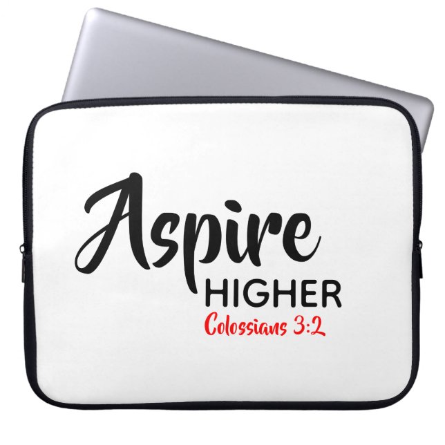 ASPIRE HIGHER Inspirational Christian Scripture Laptop Fodral (Framsidan)