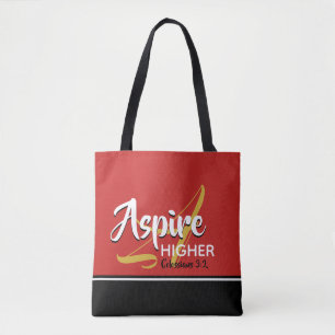 ASPIRE HIGHER Inspirational Scripture Christian Tygkasse