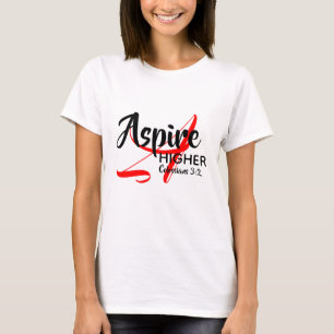 ASPIRE HIGHER Inspire Monogram Christian WHITE T Shirt