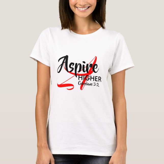ASPIRE HIGHER Inspire Monogram Christian WHITE T Shirt (Framsida)
