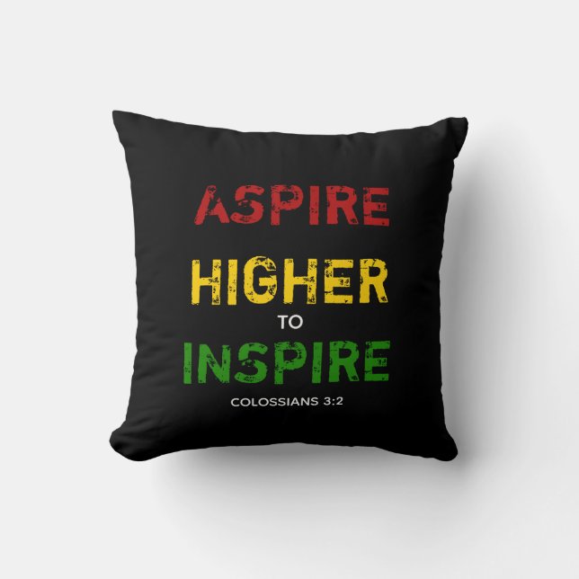 ASPIRE HIGHER Motivering Kudde (Framsida)