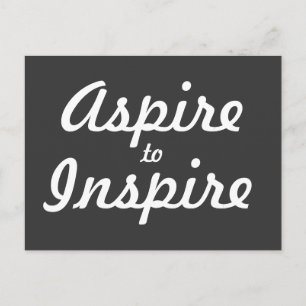 Aspire Inspire Motivational Postcard Vykort