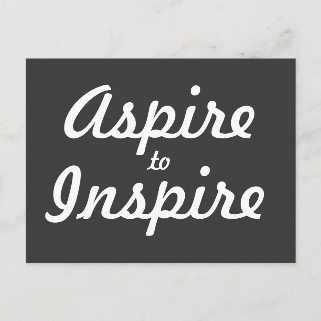 Aspire Inspire Motivational Postcard Vykort (Framsida)