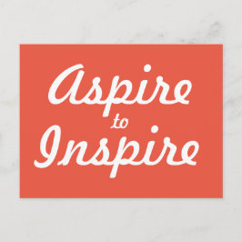 Aspire Inspire Motivational Postcard Vykort