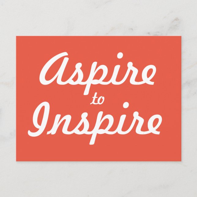 Aspire Inspire Motivational Postcard Vykort (Framsida)