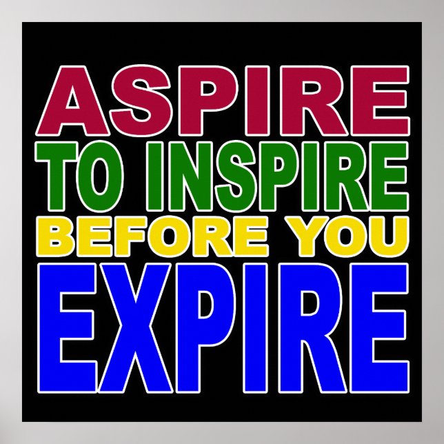 Aspire till Inspire innan du Poster ut (Framsidan)