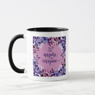 Aspire till Inspire Lila Färg Mugg