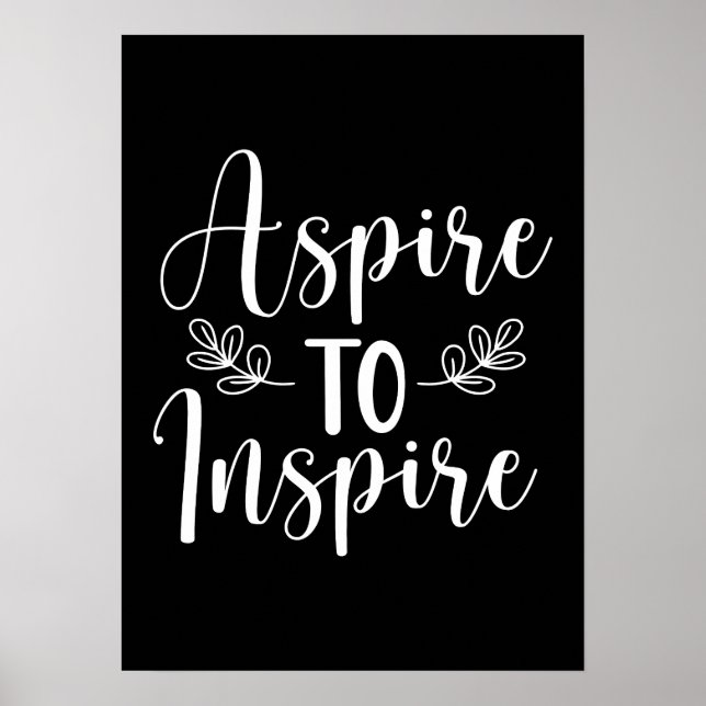 Aspire to Inspire - Gym, Hustle, Success Poster (Framsidan)