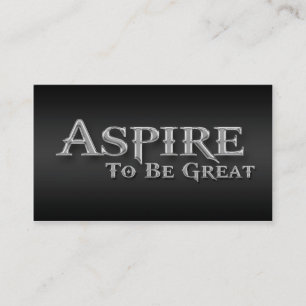 Aspirera inspireras släta metalliska visitkortar visitkort
