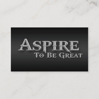 Aspirera inspireras släta metalliska visitkortar visitkort