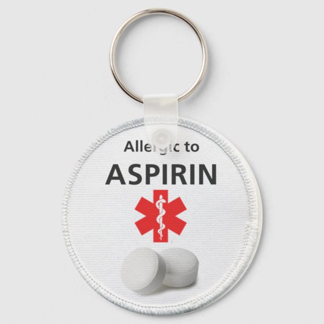 Aspirin Allergy Nyckelring (Framsida)
