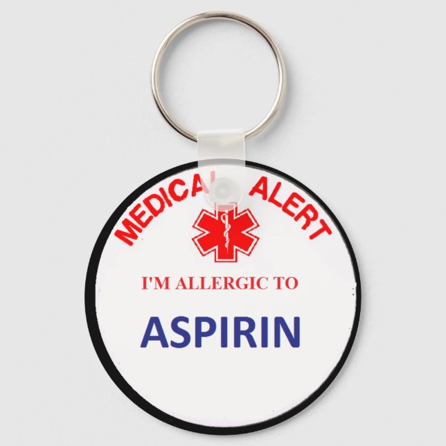 Asprin Drug Allergy nyckelring (Framsida)