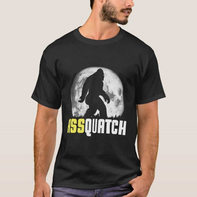 Asquatch Big Butt Bigfoot Natt Natt T Shirt (Framsida)