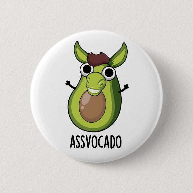 Ass-vocado Funny Avocado Pun Knapp (Framsida)