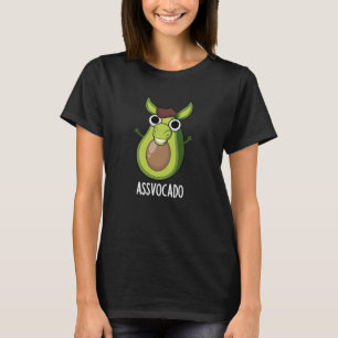 Ass-vocado Funny Avocado Pun Mörk BG T Shirt