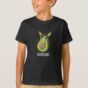 Ass-vocado Funny Avocado Pun Mörk BG T Shirt