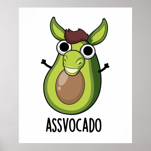 Ass-vocado Roligt Avokado Skämt  Poster (Framsidan)