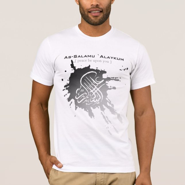 Assalamu 'alaikum - arabiskacalligraphykonst tee (Framsida)