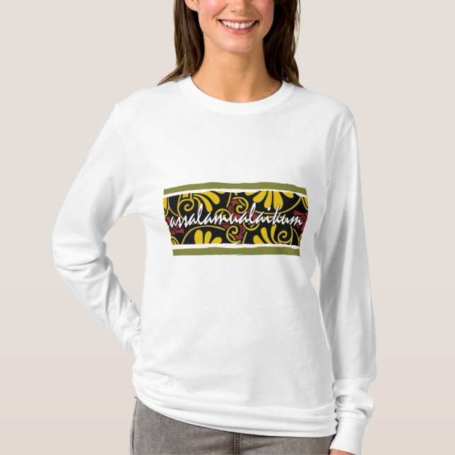 Assalamualaikum islamisk konst tee shirt (Framsida)
