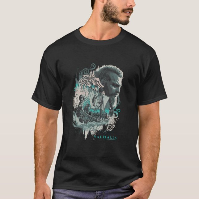 Assassin's Creed Valhalla Boat Mashup T Shirt (Framsida)