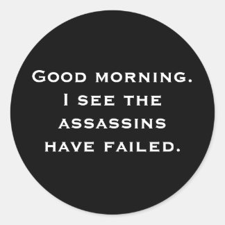 Assassins Runt Klistermärke
