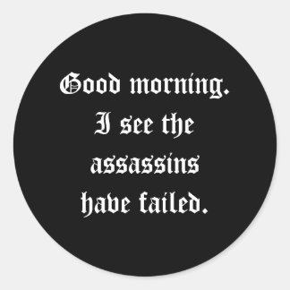 Assassins Sticker Runt Klistermärke