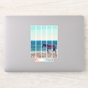 Assateagant Vild Horse Beach Sticker Klistermärken