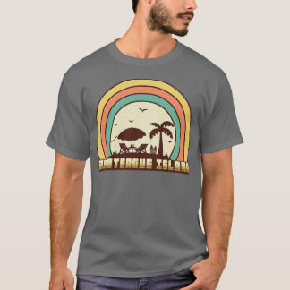 Assateague Island Beach Retro Sunset Stil T Shirt