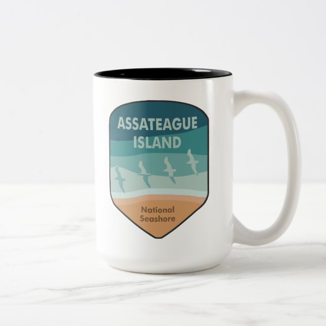 Assateague Island Fiskmås Två-Tonad Mugg (Höger)