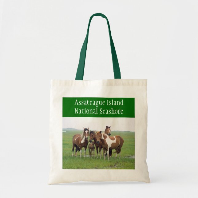 Assateague Island Tote Bag Tygkasse (Framsidan)