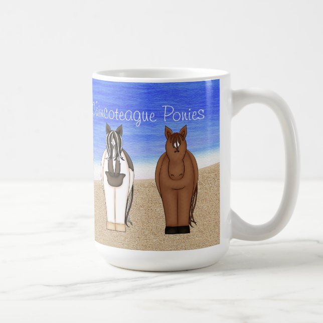 Assateague Island VA Chincoteague Ponies Horse Mug Kaffemugg (Höger)
