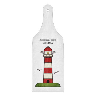 Assateague Light Red and white striped fyr