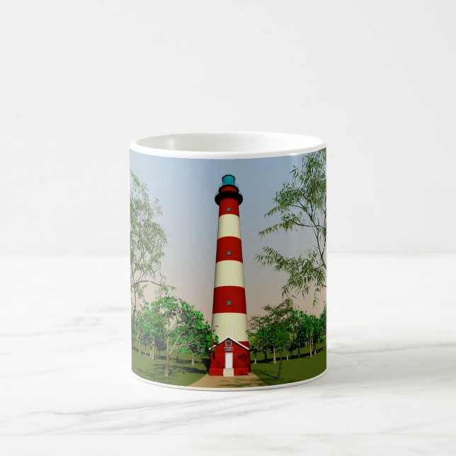 Assateague Lighthouse, Virginia Easterm Shore Kaffemugg (Center)