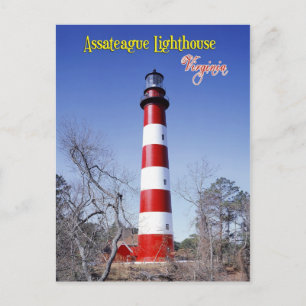 Assateague Lighthouse, Virginia Vykort