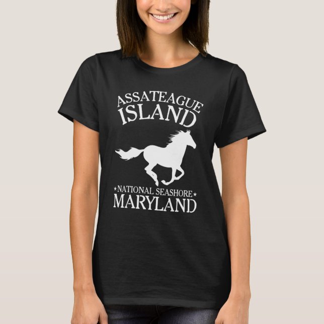 Assateague National Seashore Assateague Horse T Shirt (Framsida)