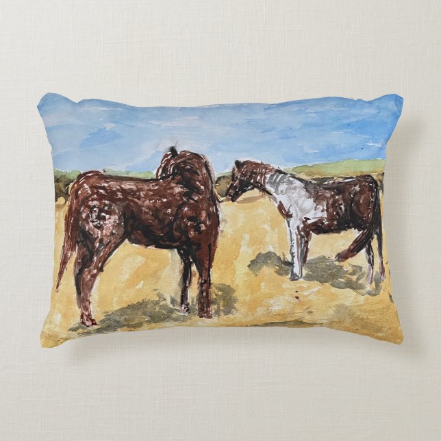 Assateague-ponnyer Prydnadskudde (Framsidan)