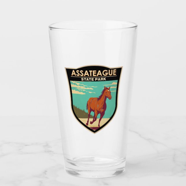 Assateague State Park Maryland Badge Glaskopp (Framsida)