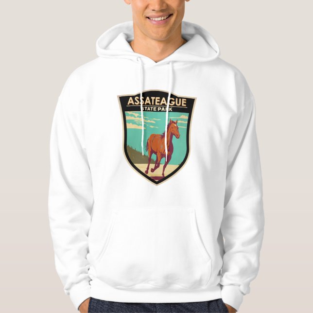 Assateague State Park Maryland Badge Hoodie (Framsida)