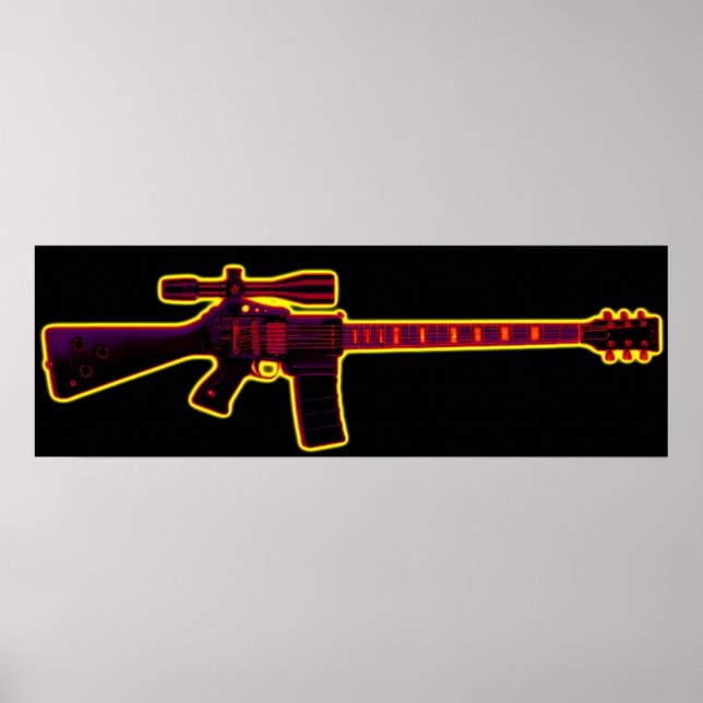 Assault Guitar Blacklight Poster (Framsidan)