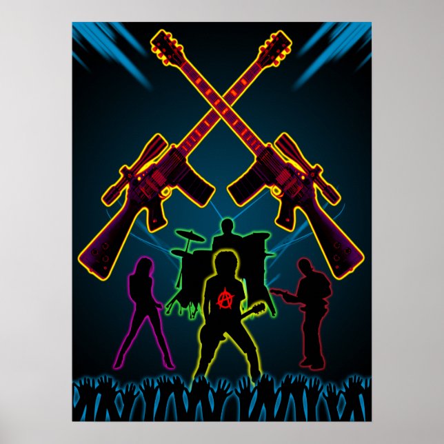 Assault Guitar Blacklight Poster (Framsidan)