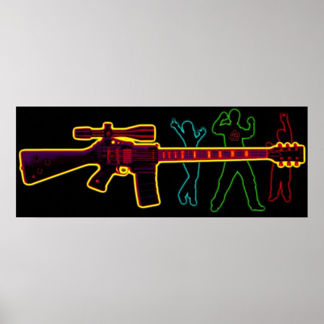 Assault Guitar Blacklight Poster (Framsidan)