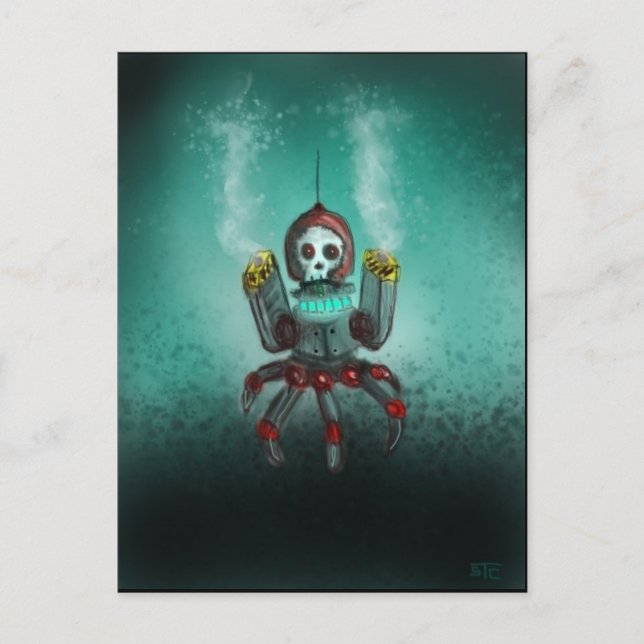 Assault robot vykort (Framsida)