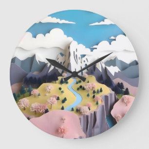Assemblage Pastel Valley Stor Klocka